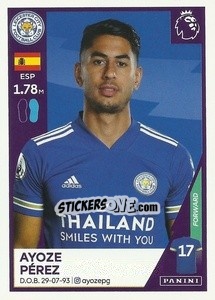 Sticker Ayoze Pérez - Premier League Inglese 2020-2021 n. 307 - Panini