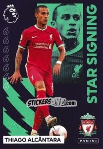 Figurina Thiago Alcantara (Liverpool) - Premier League Inglese 2020-2021 - Panini
