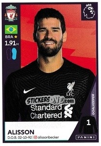 Sticker Alisson - Premier League Inglese 2020-2021 - Panini