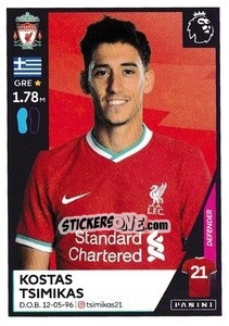 Figurina Kostas Tsimikas - Premier League Inglese 2020-2021 - Panini