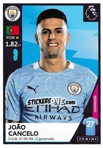 Sticker João Cancelo - Premier League Inglese 2020-2021 - Panini