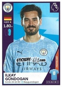 Sticker Ilkay Gündoğan - Premier League Inglese 2020-2021 - Panini