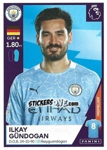 Sticker Ilkay Gündoğan - Premier League Inglese 2020-2021 n. 393 - Panini