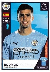 Figurina Rodrigo - Premier League Inglese 2020-2021 - Panini