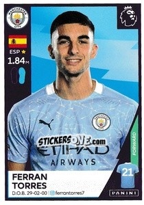 Figurina Ferran Torres - Premier League Inglese 2020-2021 - Panini