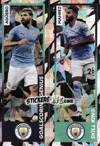 Sticker Sergio Agüero / Riyad Mahrez - Premier League Inglese 2020-2021 n. 409 - Panini
