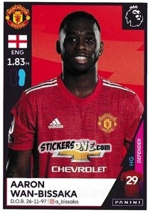 Sticker Aaron Wan-Bissaka - Premier League Inglese 2020-2021 n. 418 - Panini