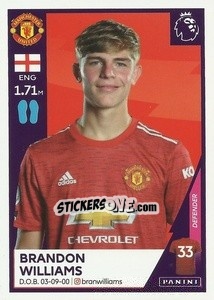 Figurina Brandon Williams - Premier League Inglese 2020-2021 - Panini