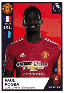 Sticker Paul Pogba - Premier League Inglese 2020-2021 - Panini