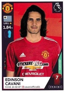 Figurina Edinson Cavani - Premier League Inglese 2020-2021 - Panini