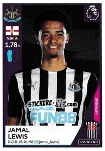Sticker Jamal Lewis - Premier League Inglese 2020-2021 - Panini