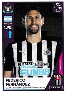 Figurina Federico Fernández - Premier League Inglese 2020-2021 - Panini