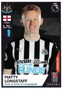 Figurina Matty Longstaff - Premier League Inglese 2020-2021 - Panini