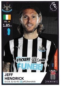 Sticker Jeff Hendrick - Premier League Inglese 2020-2021 n. 454 - Panini