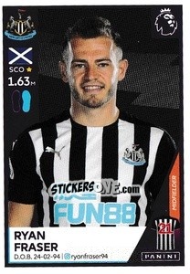 Cromo Ryan Fraser - Premier League Inglese 2020-2021 - Panini