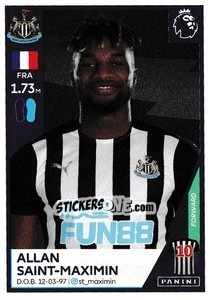 Cromo Allan Saint-Maximin - Premier League Inglese 2020-2021 - Panini