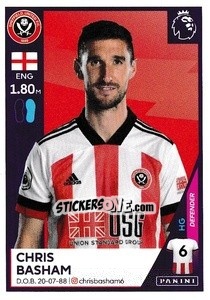 Cromo Chris Basham - Premier League Inglese 2020-2021 - Panini