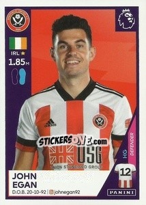 Sticker John Egan - Premier League Inglese 2020-2021 - Panini