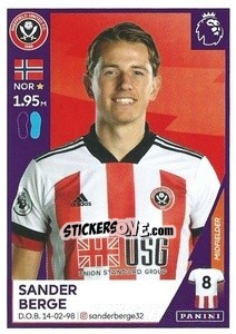 Cromo Sander Berge - Premier League Inglese 2020-2021 - Panini