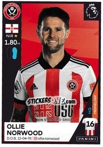 Sticker Oliver Norwood - Premier League Inglese 2020-2021 n. 485 - Panini