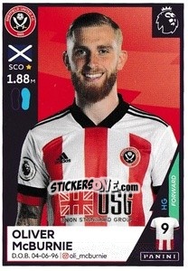 Figurina Oliver McBurnie - Premier League Inglese 2020-2021 - Panini