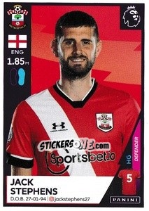 Figurina Jack Stephens - Premier League Inglese 2020-2021 n. 504 - Panini