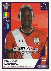 Figurina Moussa Djenepo - Premier League Inglese 2020-2021 - Panini