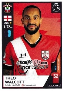 Sticker Theo Walcott - Premier League Inglese 2020-2021 - Panini