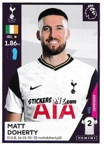 Figurina Matt Doherty - Premier League Inglese 2020-2021 - Panini