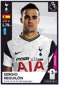 Sticker Sergio Reguilón - Premier League Inglese 2020-2021 - Panini