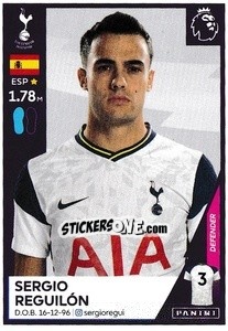 Cromo Sergio Reguilón - Premier League Inglese 2020-2021 - Panini