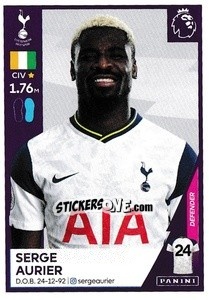 Sticker Serge Aurier - Premier League Inglese 2020-2021 n. 533 - Panini