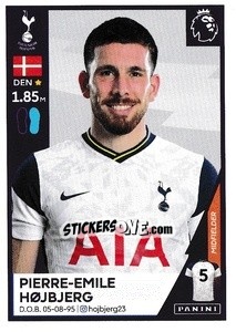 Sticker Pierre-Emile Höjbjerg - Premier League Inglese 2020-2021 - Panini
