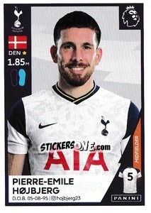 Sticker Pierre-Emile Höjbjerg - Premier League Inglese 2020-2021 n. 535 - Panini