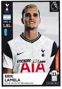 Cromo Erik Lamela - Premier League Inglese 2020-2021 - Panini