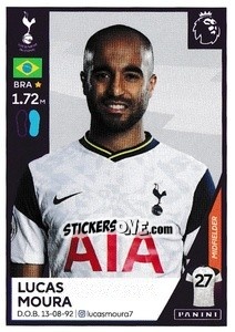 Sticker Lucas Moura - Premier League Inglese 2020-2021 n. 543 - Panini