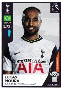 Cromo Lucas Moura - Premier League Inglese 2020-2021 - Panini