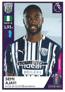 Figurina Semi Ajayi - Premier League Inglese 2020-2021 - Panini