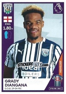 Figurina Grady Diangana - Premier League Inglese 2020-2021 - Panini