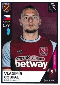 Sticker Vladimir Coufal - Premier League Inglese 2020-2021 n. 591 - Panini