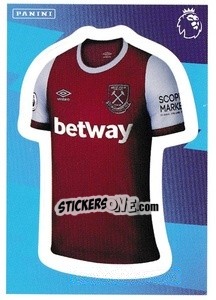 Sticker Home Kit (West Ham United) - Premier League Inglese 2020-2021 n. 597 - Panini