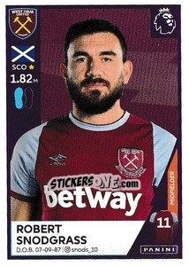 Sticker Robert Snodgrass - Premier League Inglese 2020-2021 - Panini