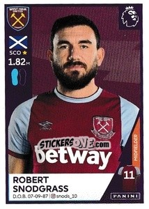 Sticker Robert Snodgrass - Premier League Inglese 2020-2021 n. 599 - Panini