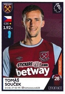 Cromo Tomáš Soucek - Premier League Inglese 2020-2021 - Panini