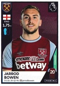 Sticker Jarrod Bowen - Premier League Inglese 2020-2021 n. 606 - Panini