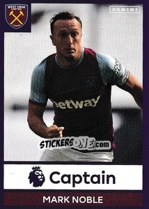 Sticker Mark Noble (West Ham United) -  Captain - Premier League Inglese 2020-2021 n. 613 - Panini