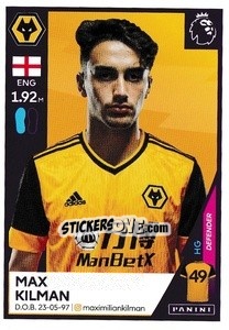 Cromo Max Kilman - Premier League Inglese 2020-2021 - Panini