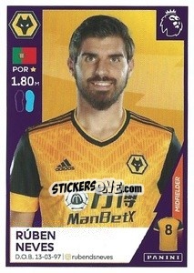 Sticker Rúben Neves - Premier League Inglese 2020-2021 n. 628 - Panini
