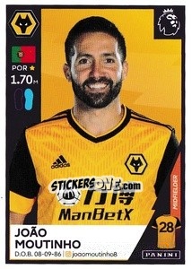 Sticker João Moutinho - Premier League Inglese 2020-2021 n. 630 - Panini