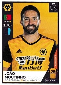 Cromo João Moutinho - Premier League Inglese 2020-2021 - Panini